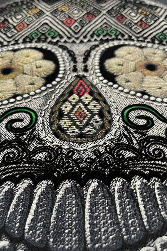 PLAYERA  DAMA CALAVERA PESPUNTES