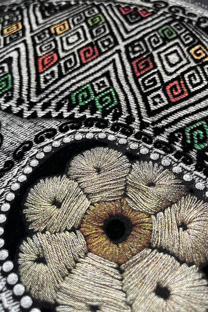 PLAYERA CABALLERO CALAVERA PESPUNTES