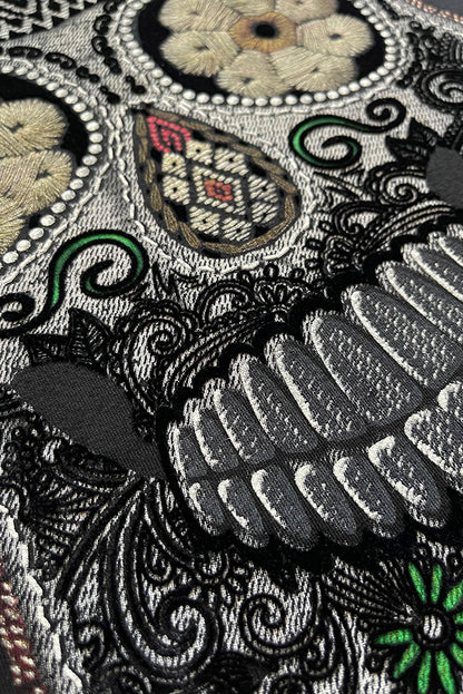 SUDADERA CON CAPUCHA CABALLERO CALAVERA BORDADA