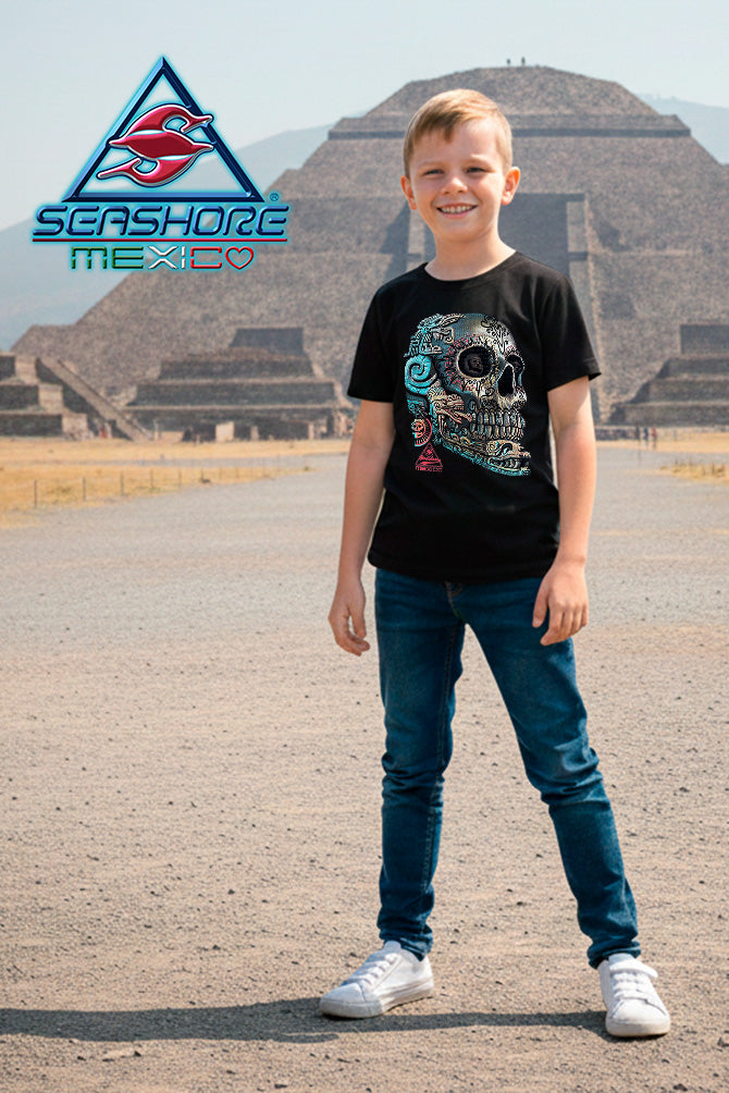 PLAYERA NIÑO CALAVERA RAICES
