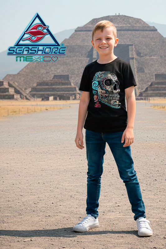 PLAYERA NIÑO CALAVERA RAICES