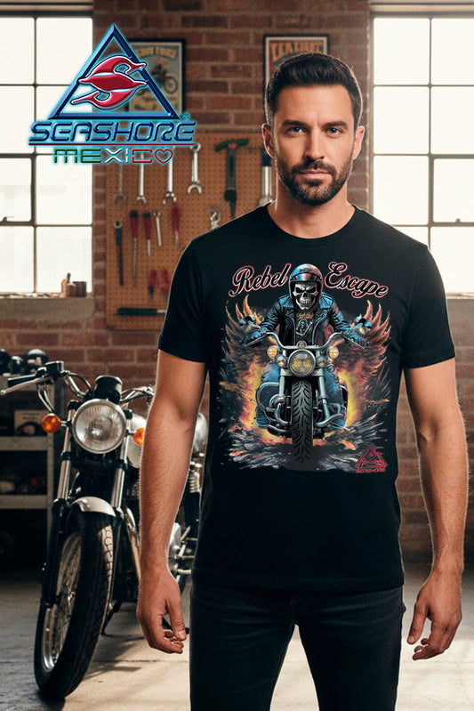 PLAYERA CABALLERO MOTOCICLETA REBEL