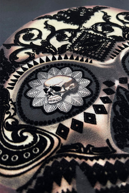 SUDADERA CON CAPUCHA CABALLERO CALAVERA ROSAS