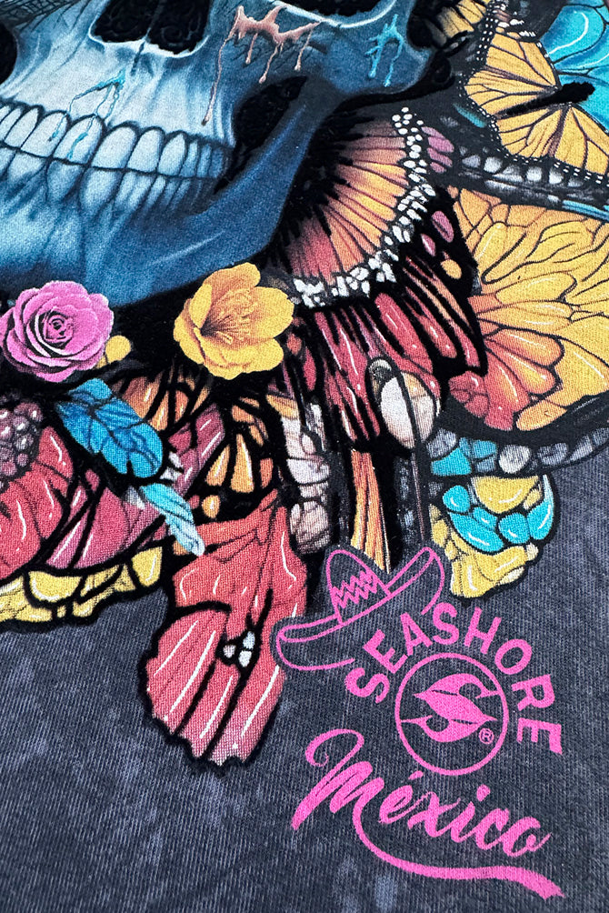 PLAYERA PREMIUM DAMA CALAVERA SEASHORE
