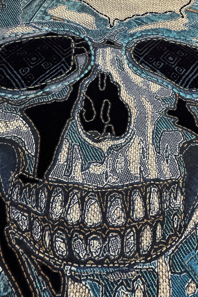 PLAYERA PREMIUM CABALLERO CALAVERA MEZCLILLA SEASHORE