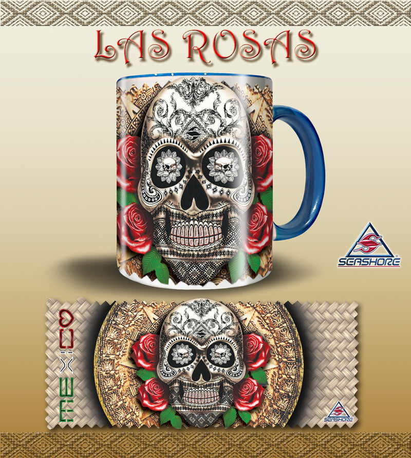 TAZA CALAVERA ROSAS