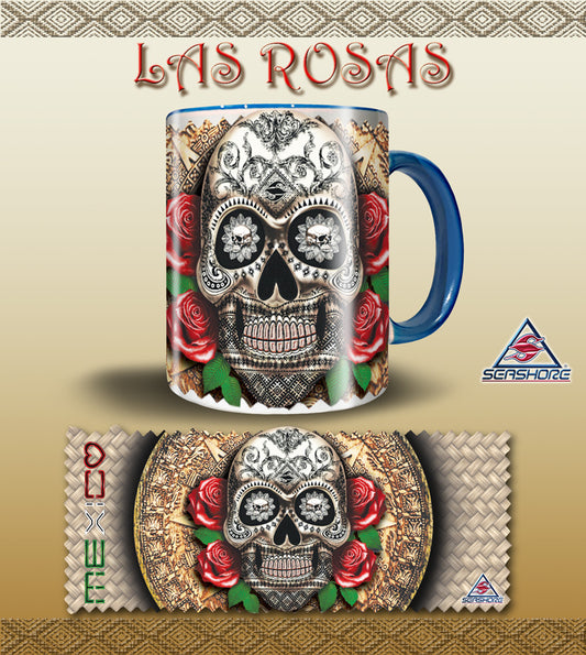 TAZA CALAVERA ROSAS