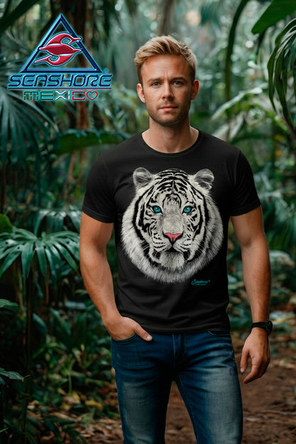 PLAYERA CABALLERO TIGRE BLANCO