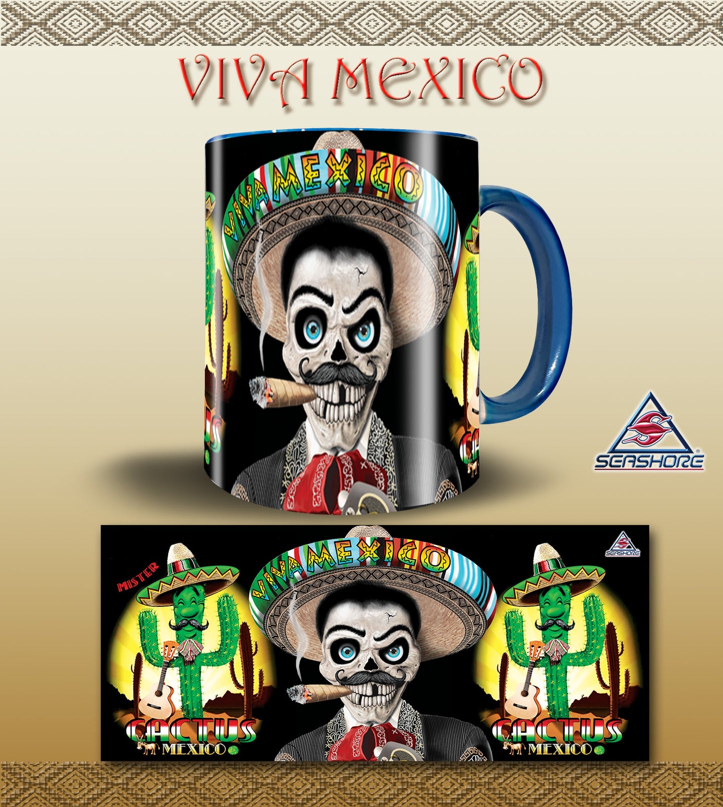 TAZA CALAVERA VIVAMEXICO - CACTUS
