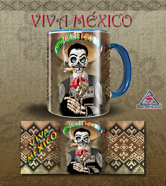 TAZA CALAVERA VIVA MEXICO